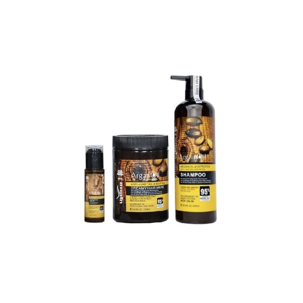 پک شامپو، ماسک مو و روغن بدون سولفات اسلواکی اصل دارای هولوگرام (حجم ۹۰۰ + ۱۰۰۰ + ۱۰۰ میل)