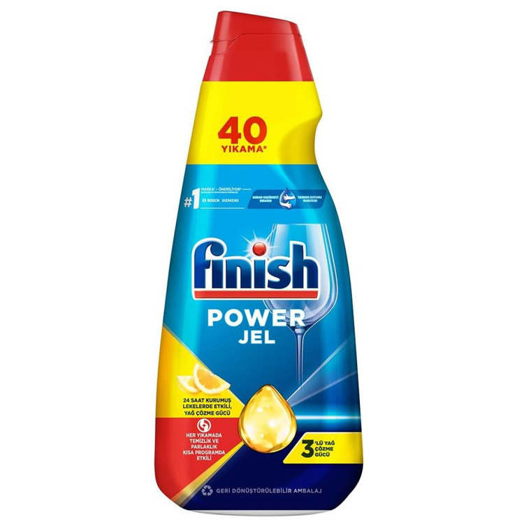 ژل ماشین ظرفشویی فینیش مدل Power Gel مناسب 40 بار شستشو حجم 1000 میل | موجود در دو رایحه مختلف