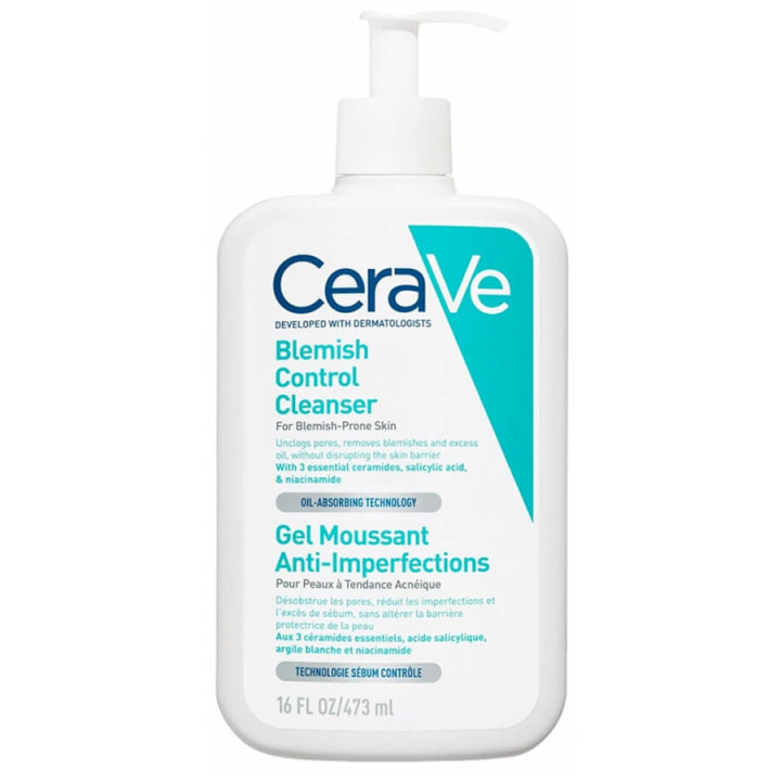 ژل شستشو سراوی Cerave پوست چرب مدل Blemish Control Cleanser حجم 473 میل