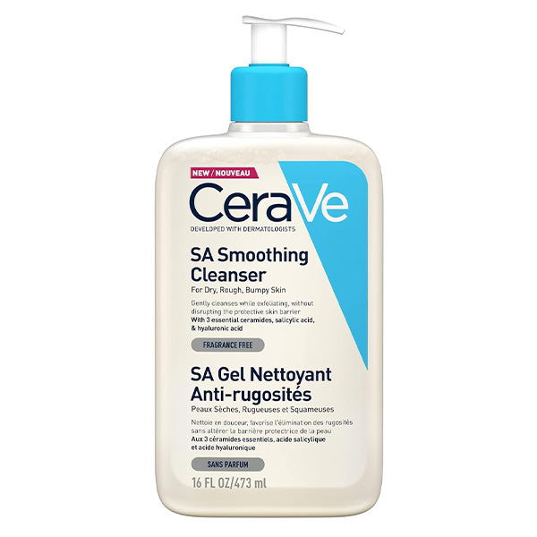 ژل شستشو سراوی Cerave مدل SA Smoothing Cleanser پوست خشک و زبر حجم 473 میل