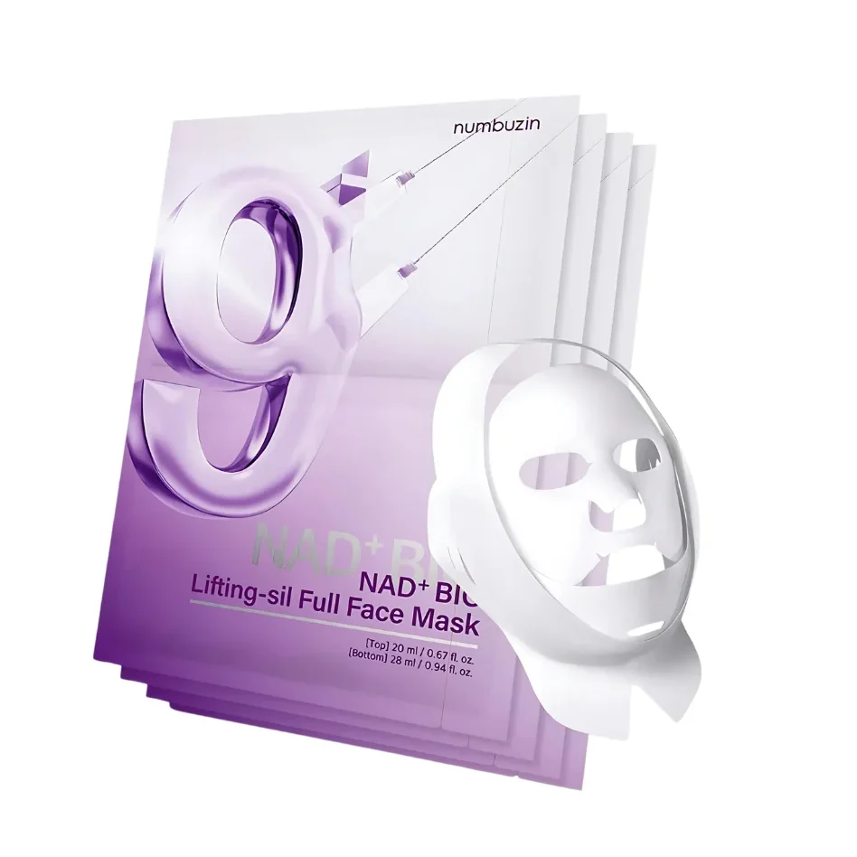 ماسک ورقه ای لیفت و درخشان کننده پوست نامبوزین Numbuzin مدل NAD+ + 50 Peptides بسته 4 تایی