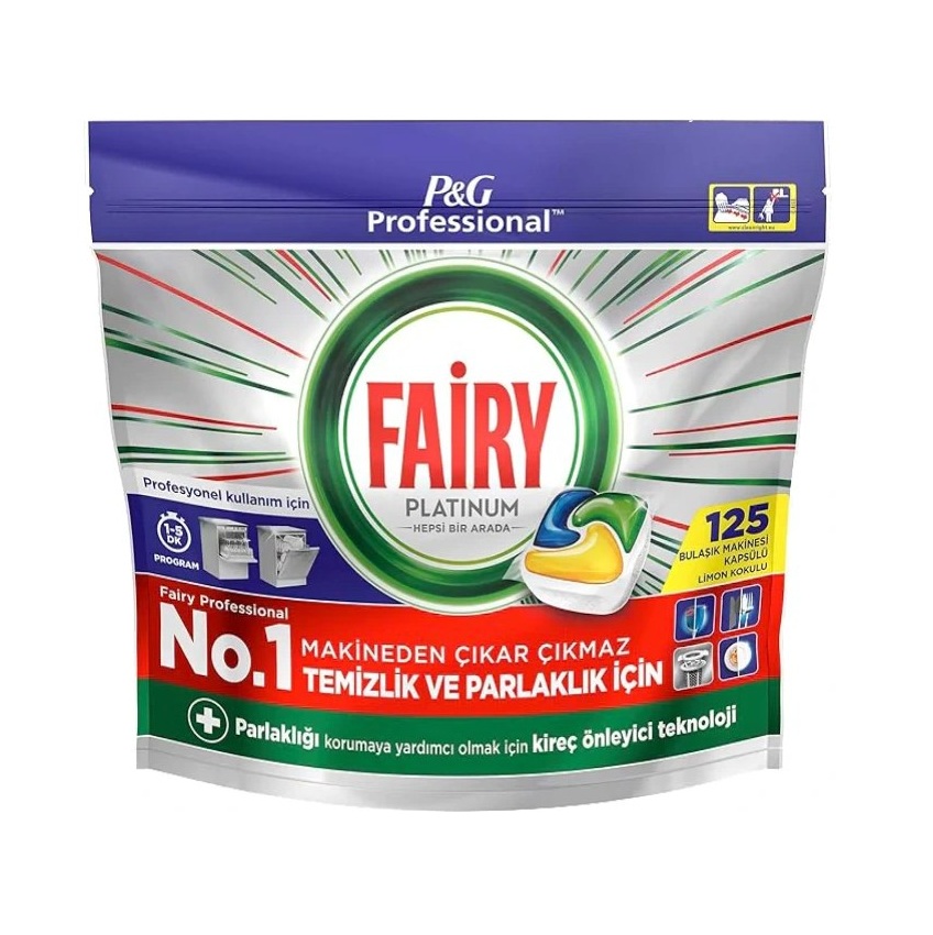 قرص ظرفشویی فیری Fairy مدل Platinum بسته 125 عددی