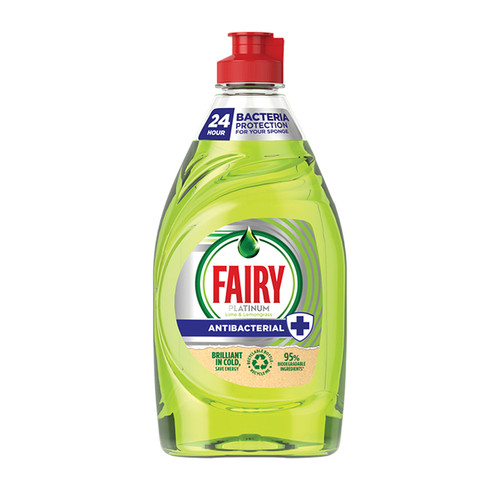 مایع ظرفشویی فیری Fairy مدل Platinum Anti Bacterial رایحه لیمو ۸۲۰ میل