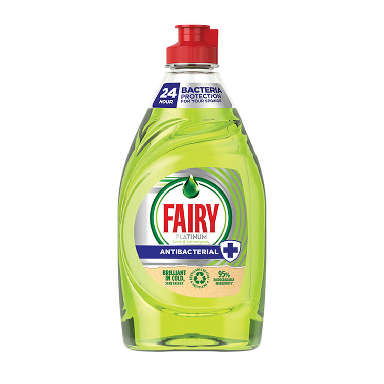 مایع ظرفشویی فیری Fairy مدل Platinum Anti Bacterial رایحه لیمو ۸۲۰ میل