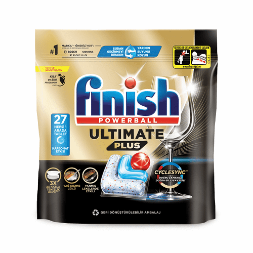 قرص ظرفشویی فینیش Finish مدل Quantom Ultimate Plus بسته 27 عددی